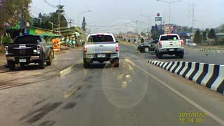 Reckless Thai Driver Causes Crash