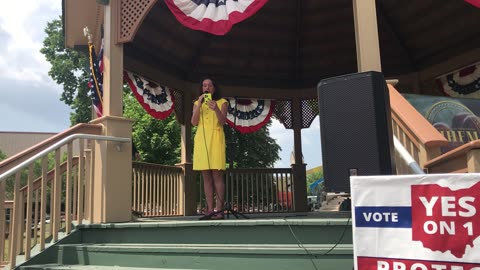 Jamie Minniear Speaking at the March for Children event in Hamilton Ohio