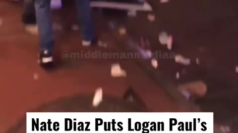 Nate diaz puts logan paul's lookalike to sleep