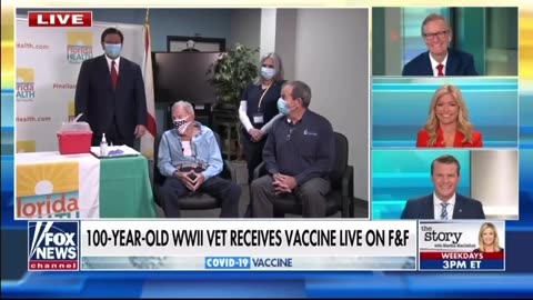 Ron Desantis Loved His Vaccines— Seniors First! Gave 100 Year Old Vet the Shot andThe Later Died