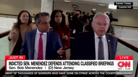 CNN Congressional Reporter Confronts Bob Menendez On Attending Classified Briefing