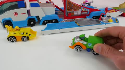 Toy Learning Video for Kids - Paw Patrol True Metal Vehicles Biggest Race!
