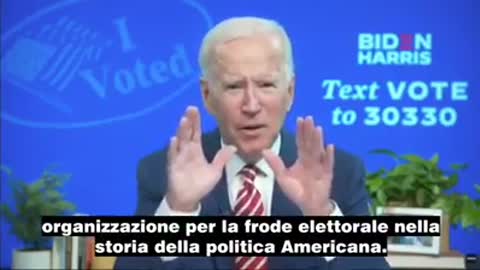 Joe Biden dice in TV di aver perpetrato la più grande frode elettorale di sempre