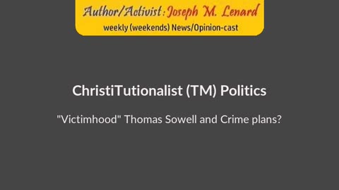 Did Herby just say #ThomasSowell influenced his #The1964Plan #Crime Plan?