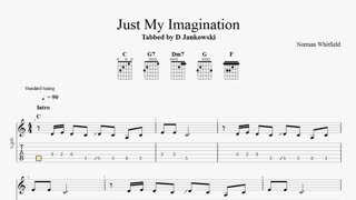 Active Guitar Tabs for Temptations Just My Imagination
