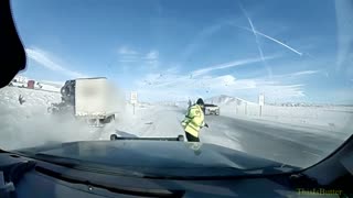 Wyoming Highway Patrol shares video of Trooper’s I-80 close call