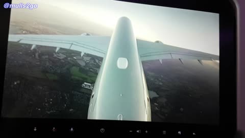 London Heathrow to Doha on the Multicamera screen on a Airbus A350-900