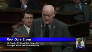 Rep. Gary Eisen (R) - Michigan Farewell Speeches - Dec. 2022