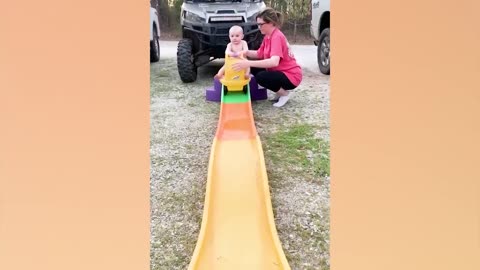 Funny Babies Playing Slide Fails - Cute Baby Videos-2
