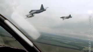 This is Su-25 attack aircraft combat work