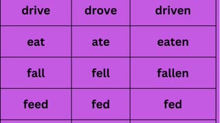 Irregular verbs 3