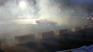 The 77 camaro burning tires