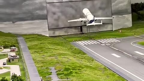 Miniature Airbus Beluga TakeOff 🛫 #miniaturwunderland #miniature #planespotting #aviation #airplane