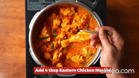 Spicy and Tasty Chicken Curry in Pressure Cooker