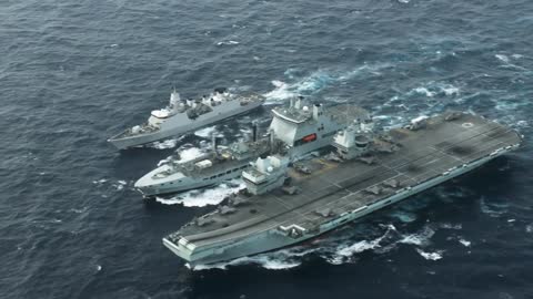 UK-Led International Carrier Strike Group in the South China Sea