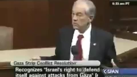 Isreal created Hamas, Ron Paul said on House Floor.
