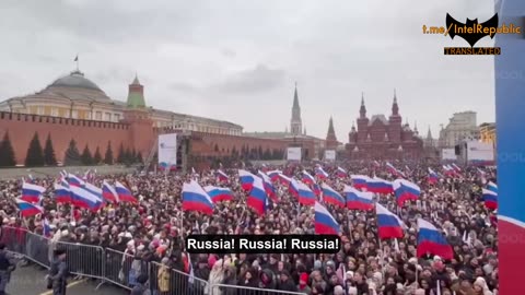 RUSSIA : CHANTS OF "RUSSIA!" ECHO AS THOUSANDS GATHER TO CELEBRATE CRIMEA REUNIFICATION!