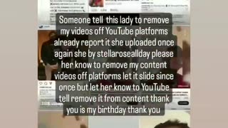 Pleased lady removed my videos from your content thank you 9/12/23