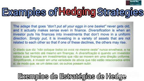 Hedging - protection from financial risks