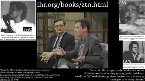 Mark Weber and David Cole on the Final Solution (clip) Montel Williams show (1992)