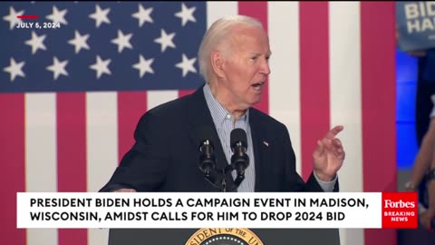 JUST IN- Biden Holds Campaign Rally In Wisconsin As Calls Intensify For Him To End 2024 Campaign