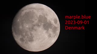 Moon recorded 2023-09-01 from Denmark