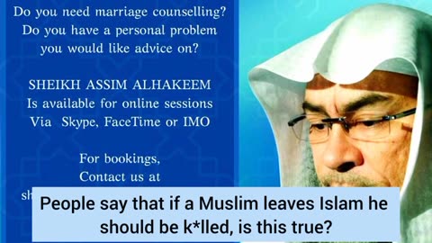 Must an ex muslim be k*lled for apostasy? - assim al hakeem
