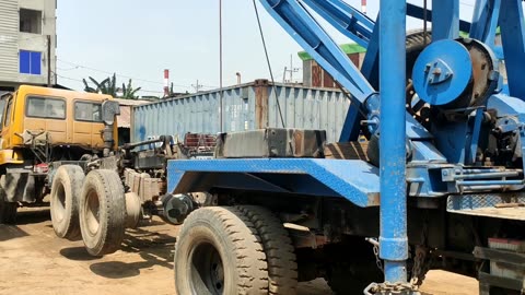 Ten Wheeler Truck's Are Being Taken From Garage To Garage Continuously