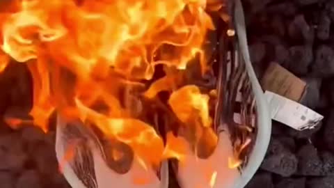 A man on TikTok burnt his Yeezys and called on trainer brand
