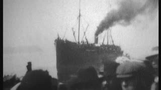 S.S. "Williamette" Leaving For Klondike (1897 Original Black & White Film)