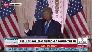 President Trump talks about the election night