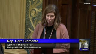 Rep. Cara Clemente (D) - Michigan House Farewells - Dec. 2022