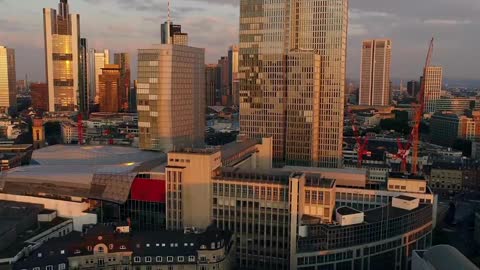 FRANKFURT AM MAIN FROM ABOVE (GERMANY)