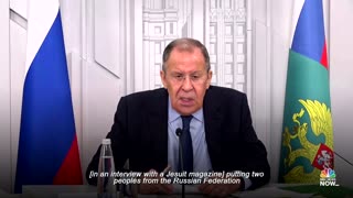 Pope's 'Unchristian' Comments Criticized By Russia's Lavrov