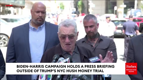 Robert De Niro, Harry Dunn, and Michael Fanone Full Presser Outside Trumps Trial
