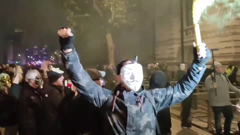 Police clash with protesters in Parliament Square
