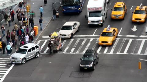 Busy street in the city