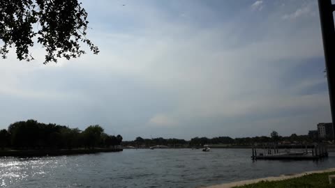 Boats on the Hillsborough River, Tampa Riverwalk near Water Works Park 5/29/2023