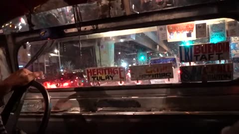 Riding a Jeepney in Manila, Philippine