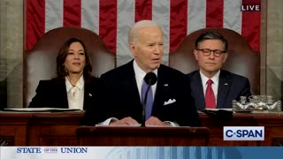 President Biden goes on mumbling, slurring rant during his State of the Union speech.