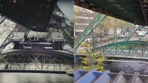 Wuppertal Schwebebahn 1902 & 2015 side by side video