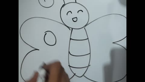 Easy and cute butterfly 🦋 Drawing | Easy drawing video for beginners