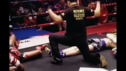 Two fighter knock each other out at same time