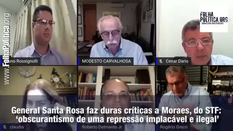 General Santa Rosa faz duras críticas a Moraes, do STF: ‘obscurantismo de uma repressão implacável..
