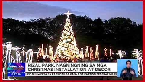 Rizal Park, nagningning sa mga Christmas installation. decor