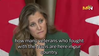 WATCH CHRYSTIA FREELAND TAP DANCE AROUND NAZI QUESTION