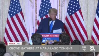 Former President Trump holds election party at Mar-a-Lago