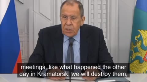 Russian Foreign Minister Sergei Lavrov provided commentary on the strike on Kramatorsk