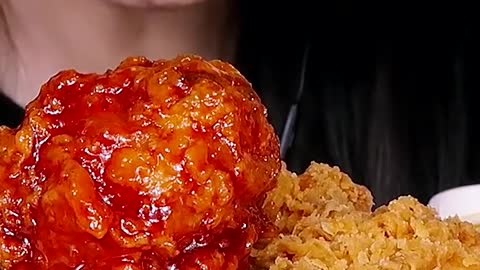 Fried Chicken Bbq #zoeyasmr #zoeymukbang #bigbites #mukbang #asmr #food #먹방 #틱톡푸드 #friedchicken #fav
