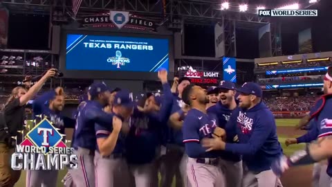 Rangers Win First World Series. On US Sports Net